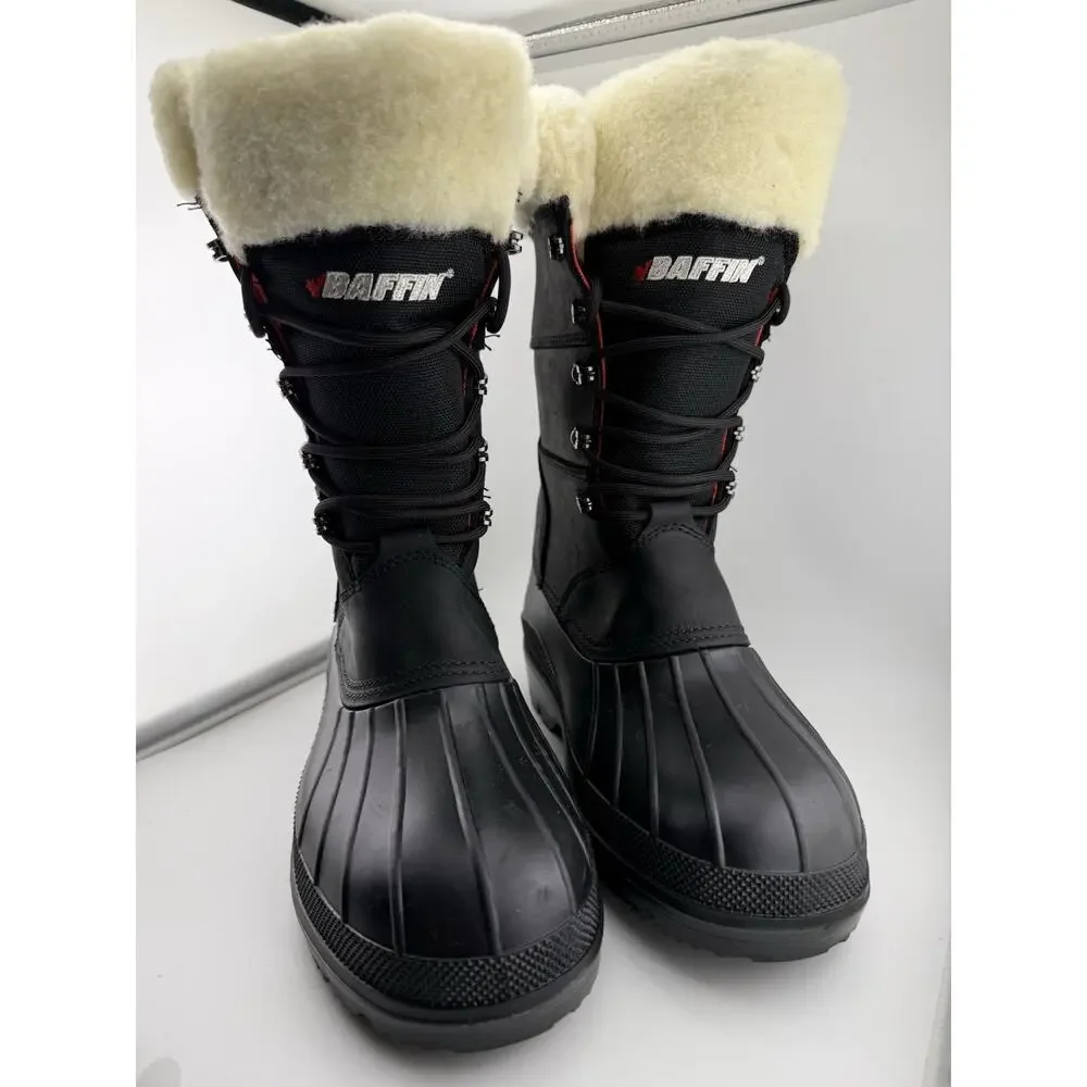 NWOBBaffin Maple Leaf Waterproof Insulated Snow Womens Black Casual Boots Size 7